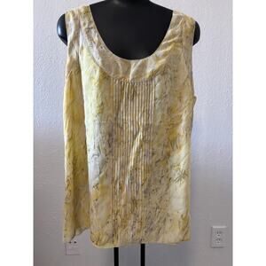 Classique Entier Silk Top Blouse Sleeveless Office Career Womens Size M Medium